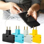 3-in-1 Foldable Multi-Socket Plug Adapter Rotatable 180° Wireless Converter - Image 2