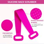 Bath Silicone Back Scrubber Double Side Bathing Brush for Skin Deep Cleaning for Men & Women - Image 9