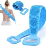Bath Silicone Back Scrubber Double Side Bathing Brush for Skin Deep Cleaning for Men & Women - Image 10
