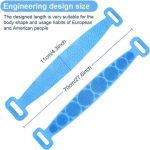 Bath Silicone Back Scrubber Double Side Bathing Brush for Skin Deep Cleaning for Men & Women - Image 4