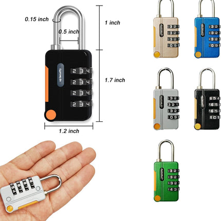 Lock 4 Digits Combination Mini Size Padlock Waterproof Outdoor Heavy Duty - Image 6