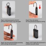 Lock 4 Digits Combination Mini Size Padlock Waterproof Outdoor Heavy Duty - Image 4