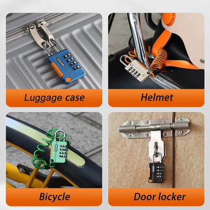 Lock 4 Digits Combination Mini Size Padlock Waterproof Outdoor Heavy Duty - Image 7