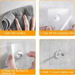 Heavy Duty Adhesive Hooks, Wall Hooks for Hanging 4 Pcs - Image 2