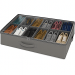 Underbed Shoe Storage Organizer – 12 Pair Compartment Box with Handle - Image 2