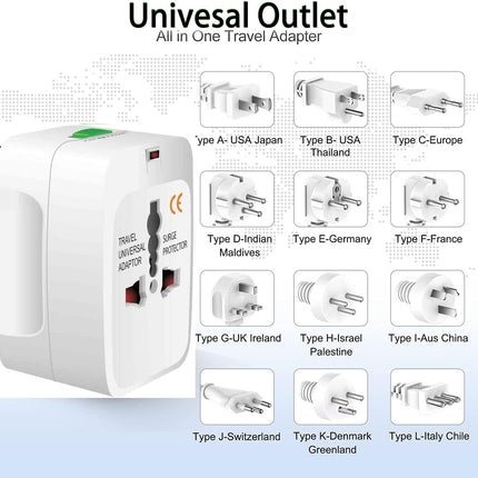 Universal All-In-One (US UK EU AU) World Wide International Travel Adapter Plug - Image 5